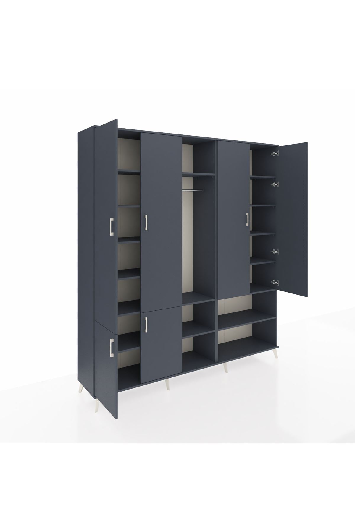 Hyperion Dolap 15 Raflı 5 Kapaklı Tek Askılı 220x44x243 - S553M021V17B