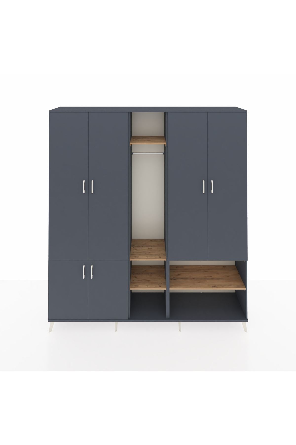 Hyperion Dolap 15 Raflı 5 Kapaklı Tek Askılı 220x44x243 - S553M021V18B