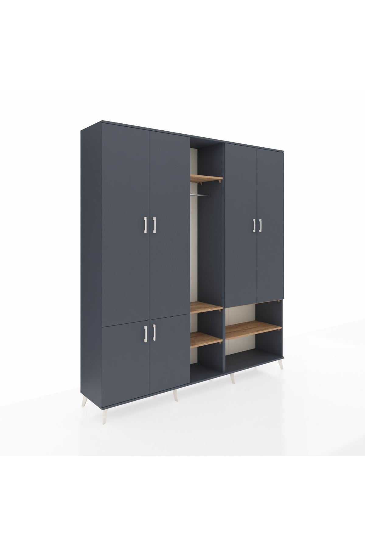 Hyperion Dolap 15 Raflı 5 Kapaklı Tek Askılı 220x44x243 - S553M021V18B