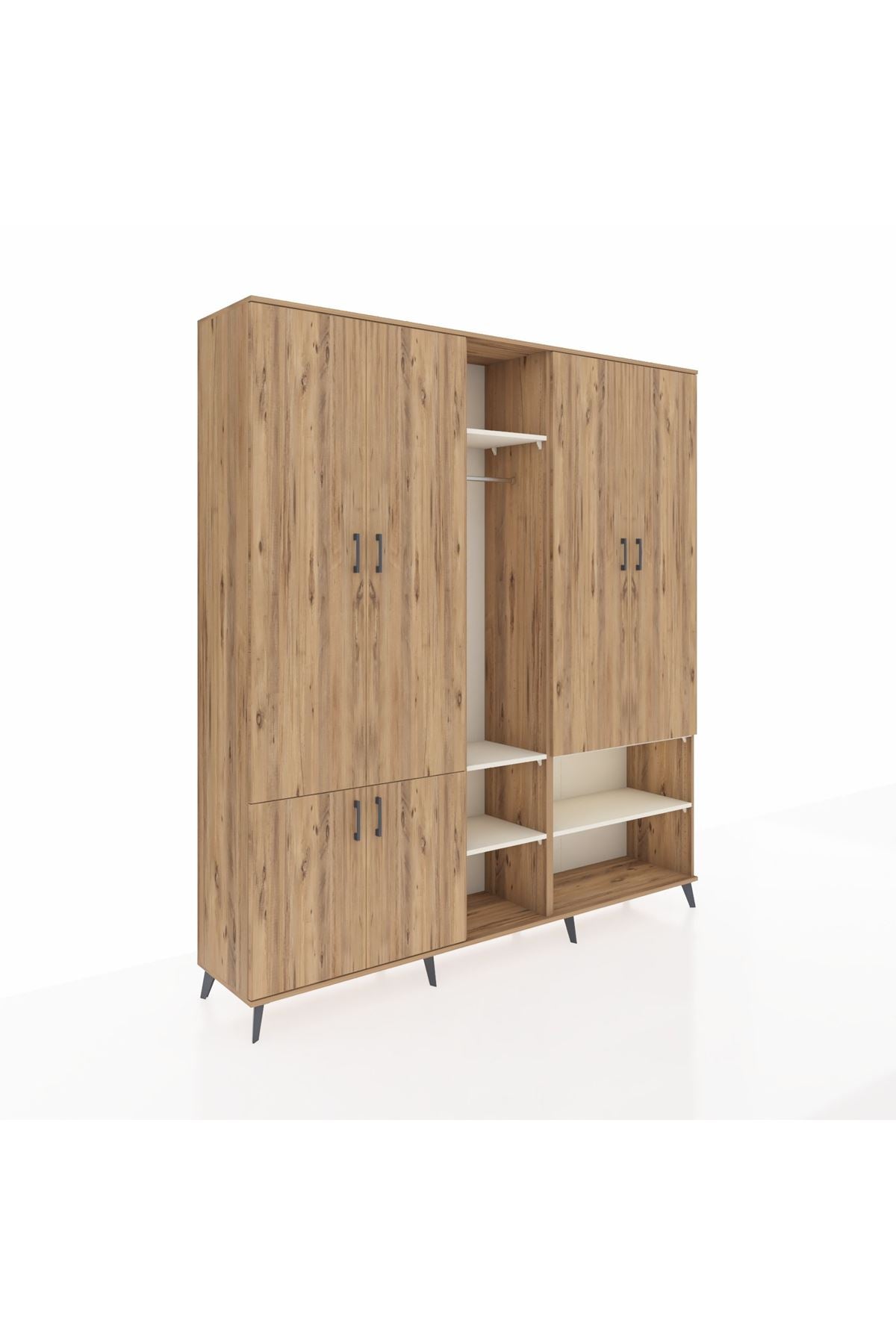 Hyperion Dolap 15 Raflı 5 Kapaklı Tek Askılı 220x44x243 - S553M021V19B