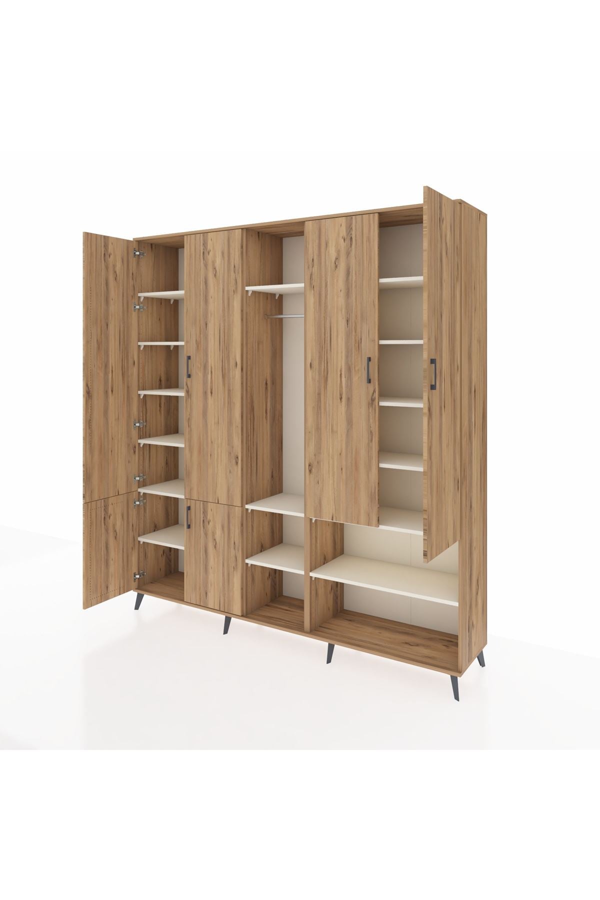 Hyperion Dolap 15 Raflı 5 Kapaklı Tek Askılı 220x44x243 - S553M021V19B