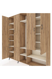 Hyperion Dolap 15 Raflı 5 Kapaklı Tek Askılı 220x44x243 - S553M021V19B