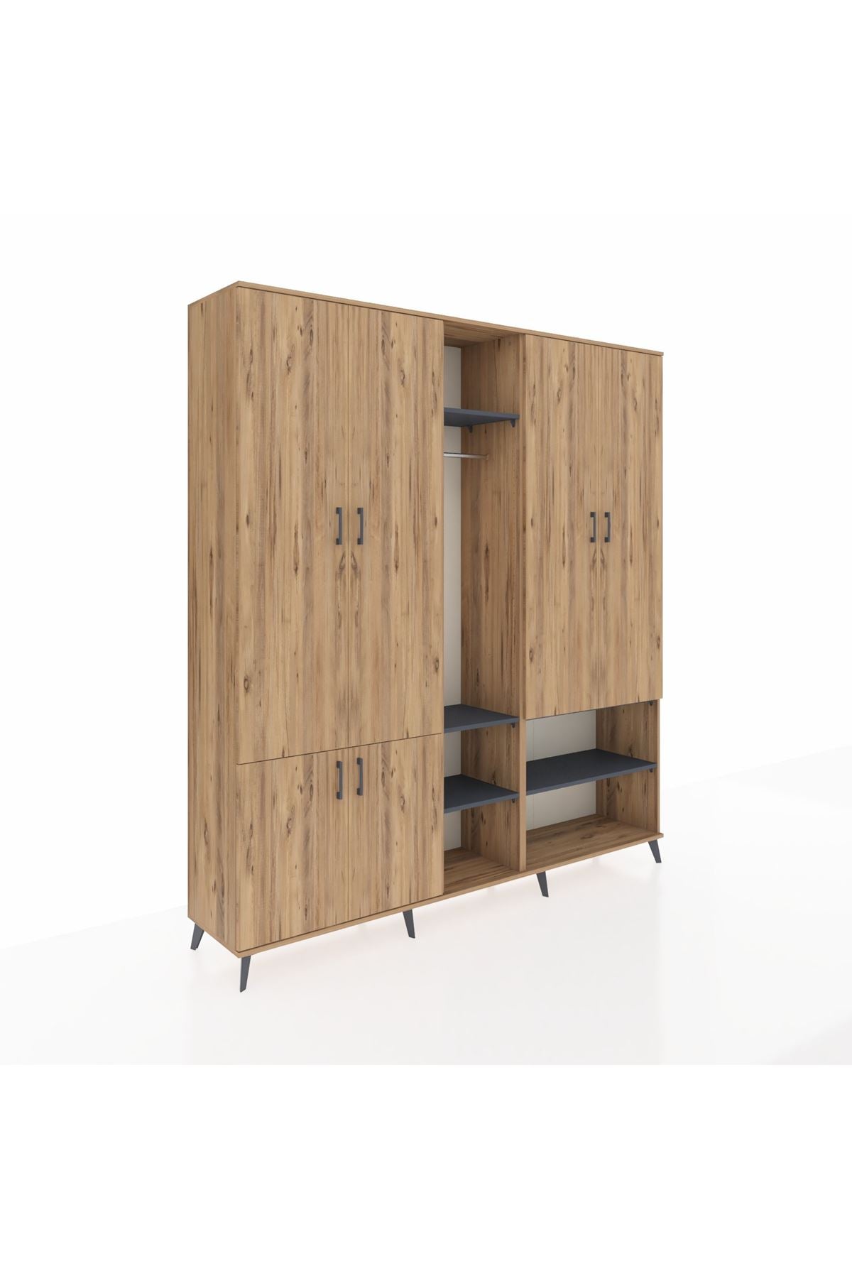 Hyperion Dolap 15 Raflı 5 Kapaklı Tek Askılı 220x44x243 - S553M021V20B