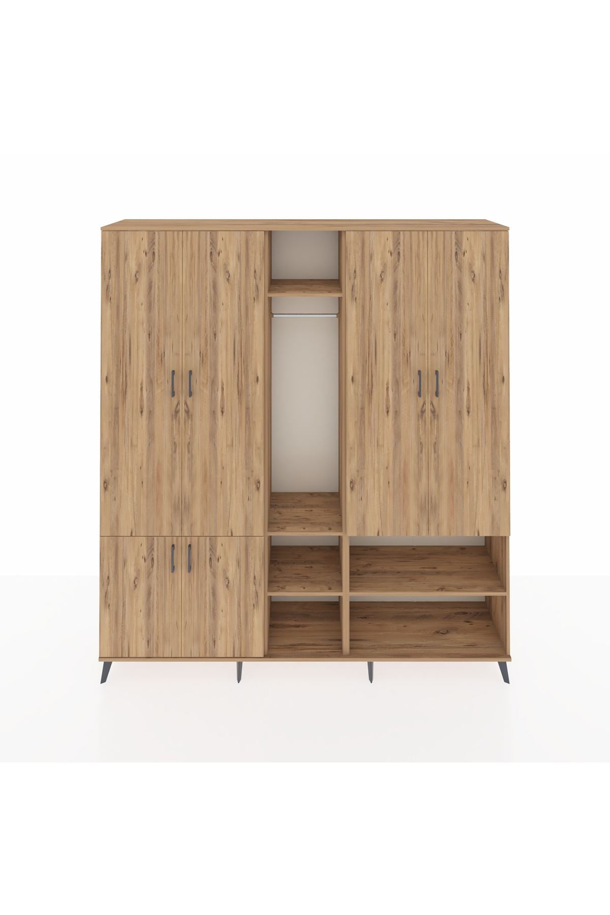 Hyperion Dolap 15 Raflı 5 Kapaklı Tek Askılı 220x44x243 - S553M021V21B