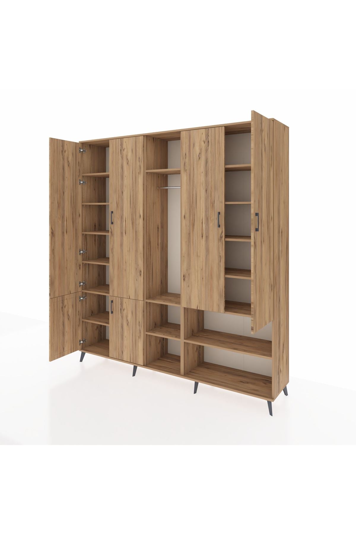 Hyperion Dolap 15 Raflı 5 Kapaklı Tek Askılı 220x44x243 - S553M021V21B