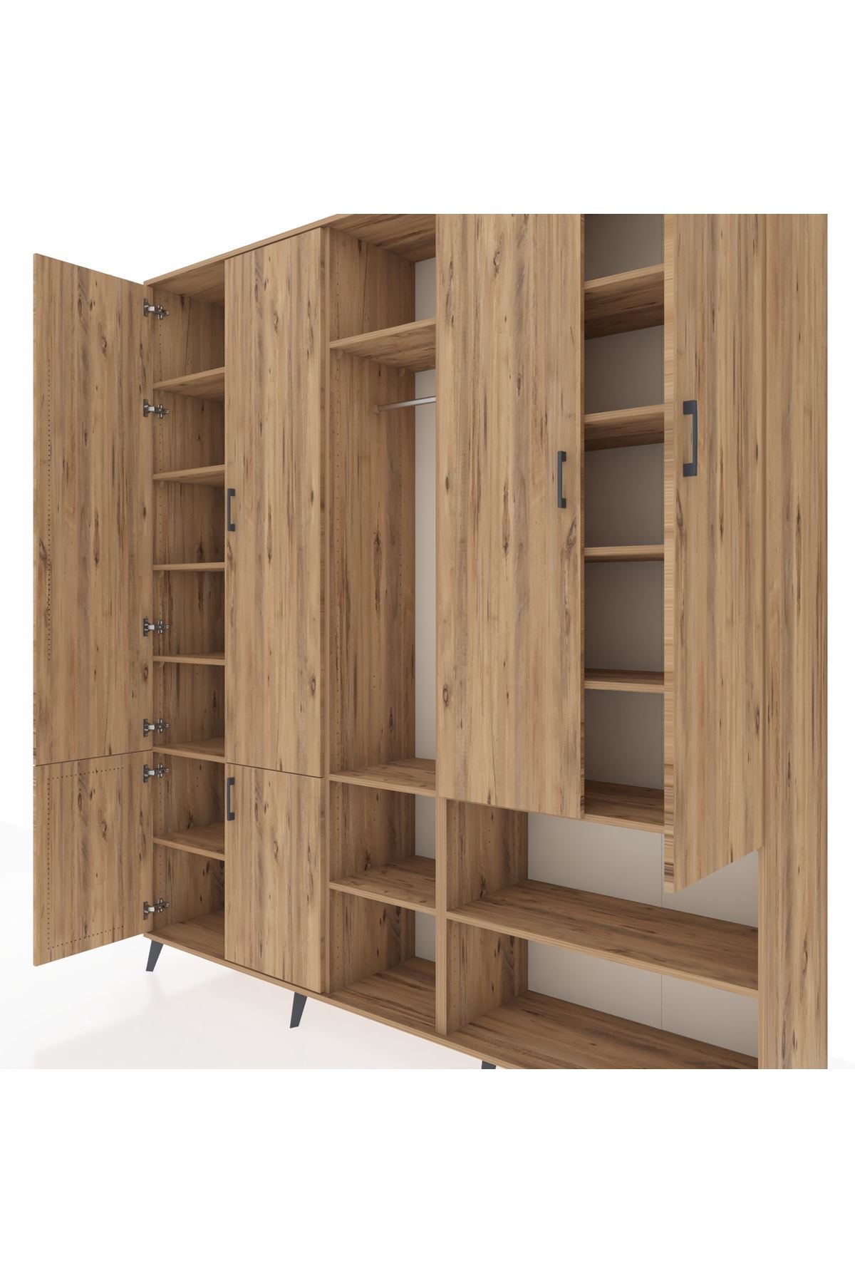 Hyperion Dolap 15 Raflı 5 Kapaklı Tek Askılı 220x44x243 - S553M021V21B