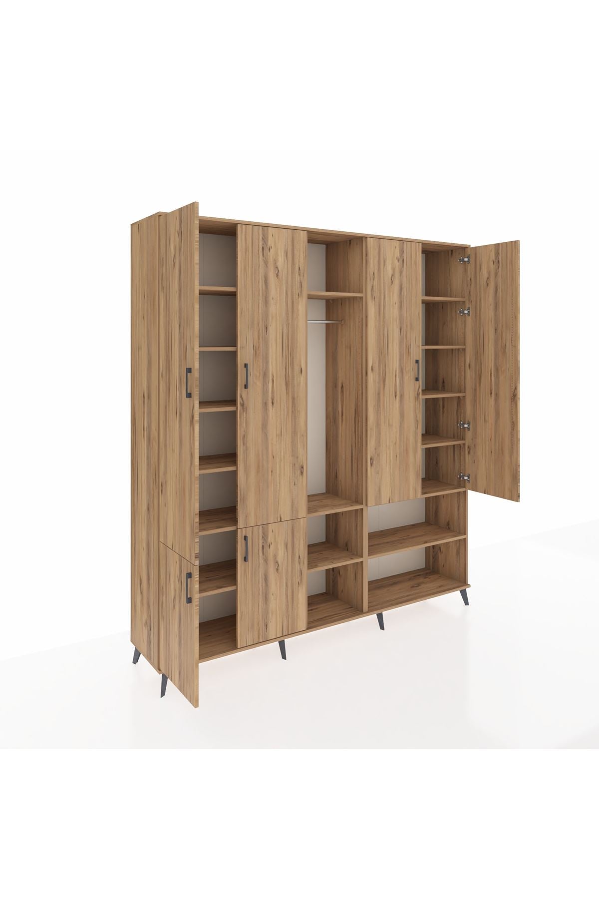 Hyperion Dolap 15 Raflı 5 Kapaklı Tek Askılı 220x44x243 - S553M021V21B