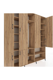 Hyperion Dolap 15 Raflı 5 Kapaklı Tek Askılı 220x44x243 - S553M021V21B