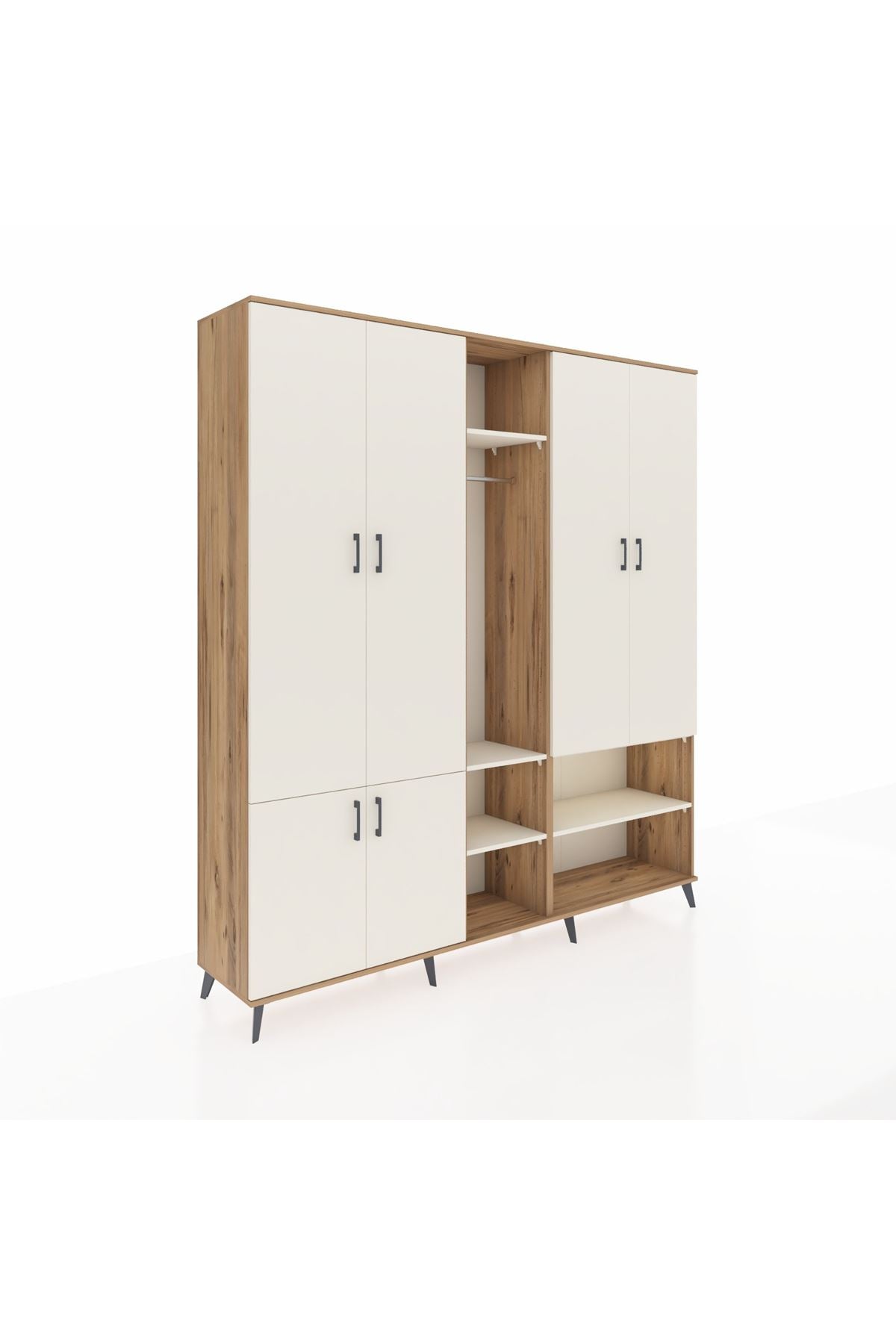 Hyperion Dolap 15 Raflı 5 Kapaklı Tek Askılı 220x44x243 - S553M021V22B