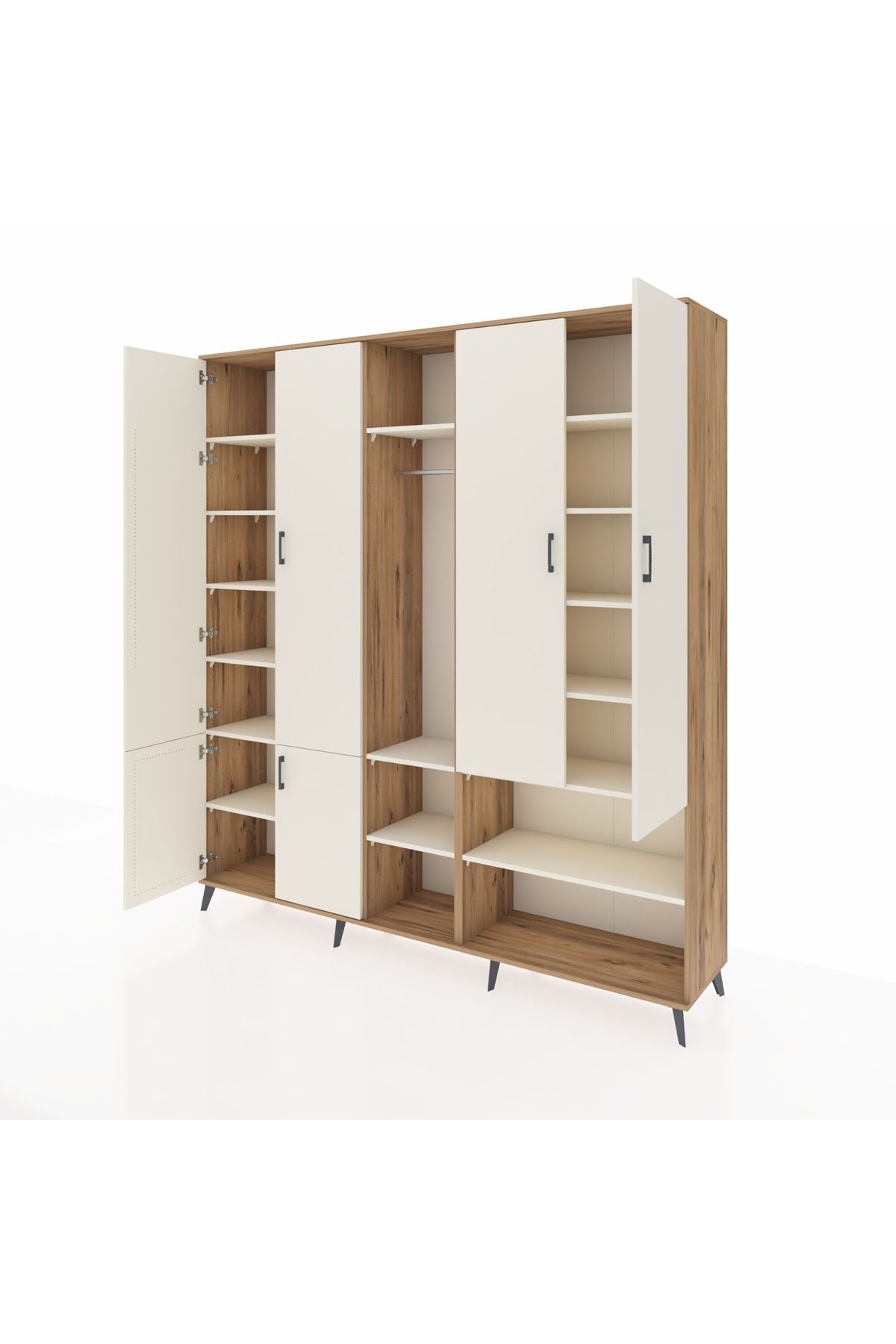 Hyperion Dolap 15 Raflı 5 Kapaklı Tek Askılı 220x44x243 - S553M021V22B