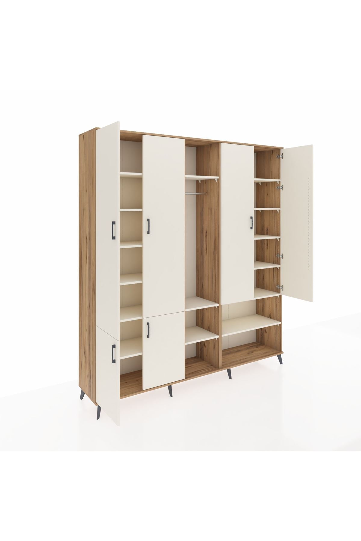 Hyperion Dolap 15 Raflı 5 Kapaklı Tek Askılı 220x44x243 - S553M021V22B