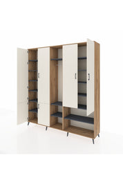 Hyperion Dolap 15 Raflı 5 Kapaklı Tek Askılı 220x44x243 - S553M021V23B