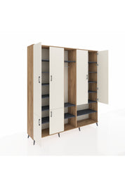 Hyperion Dolap 15 Raflı 5 Kapaklı Tek Askılı 220x44x243 - S553M021V23B