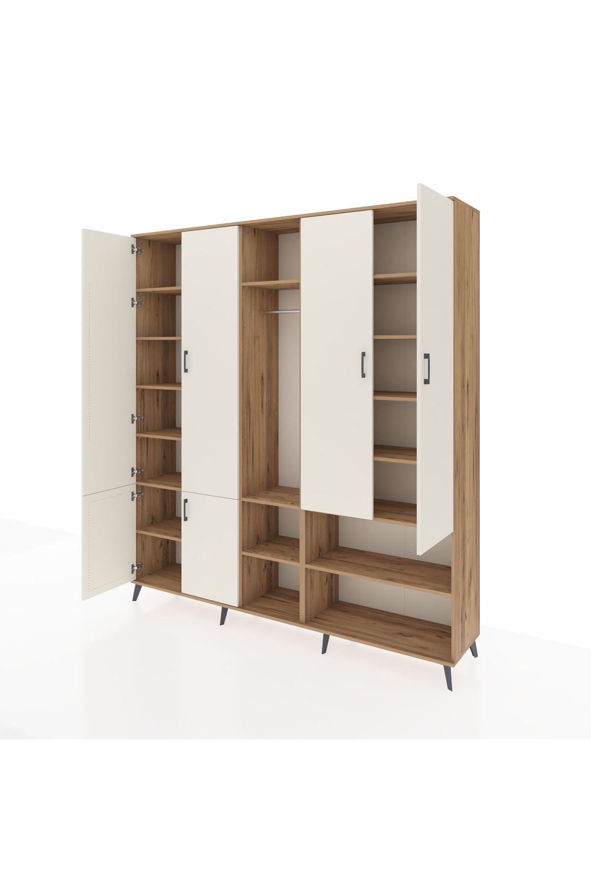 Hyperion Dolap 15 Raflı 5 Kapaklı Tek Askılı 220x44x243 - S553M021V24B