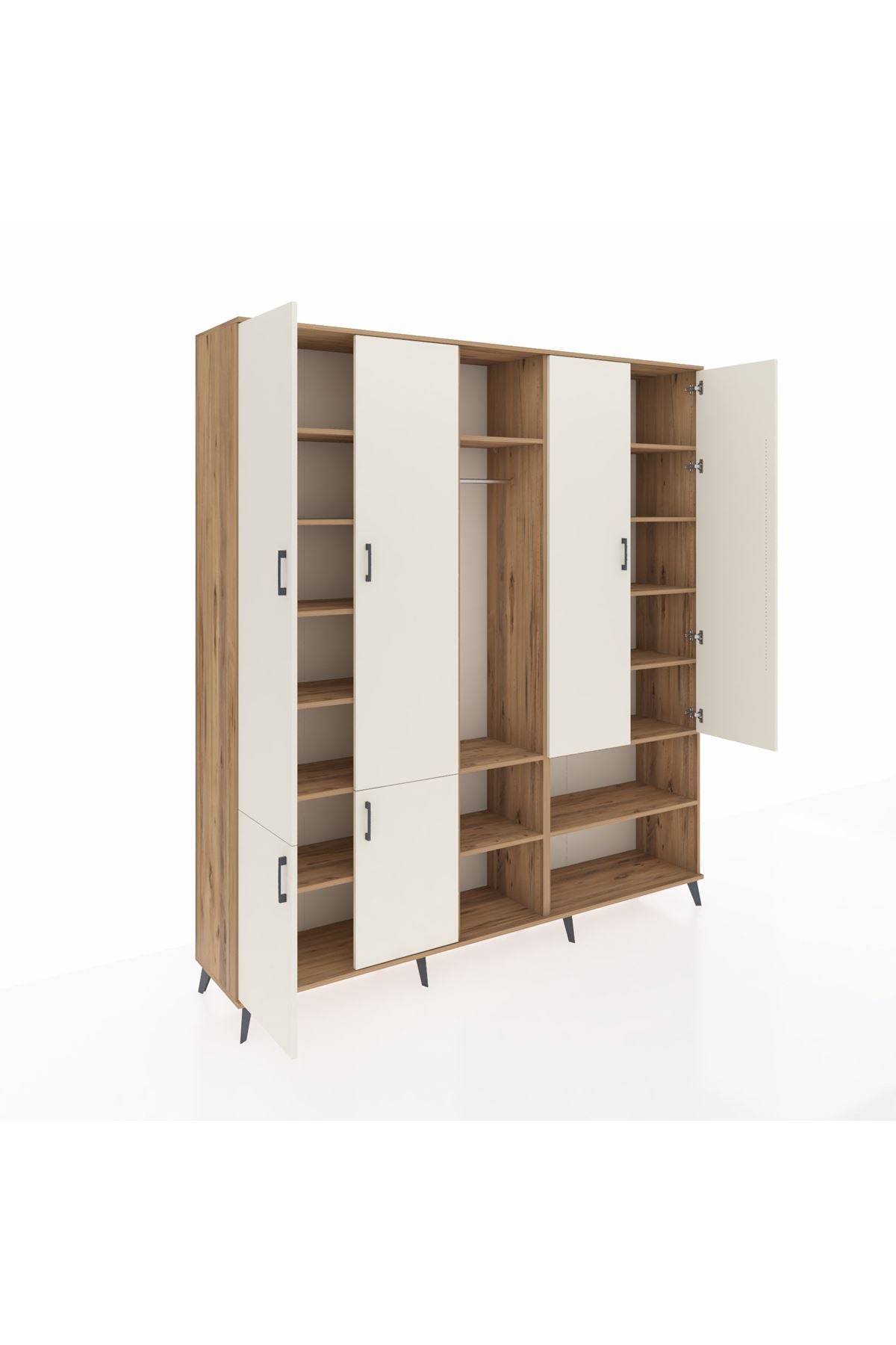 Hyperion Dolap 15 Raflı 5 Kapaklı Tek Askılı 220x44x243 - S553M021V24B