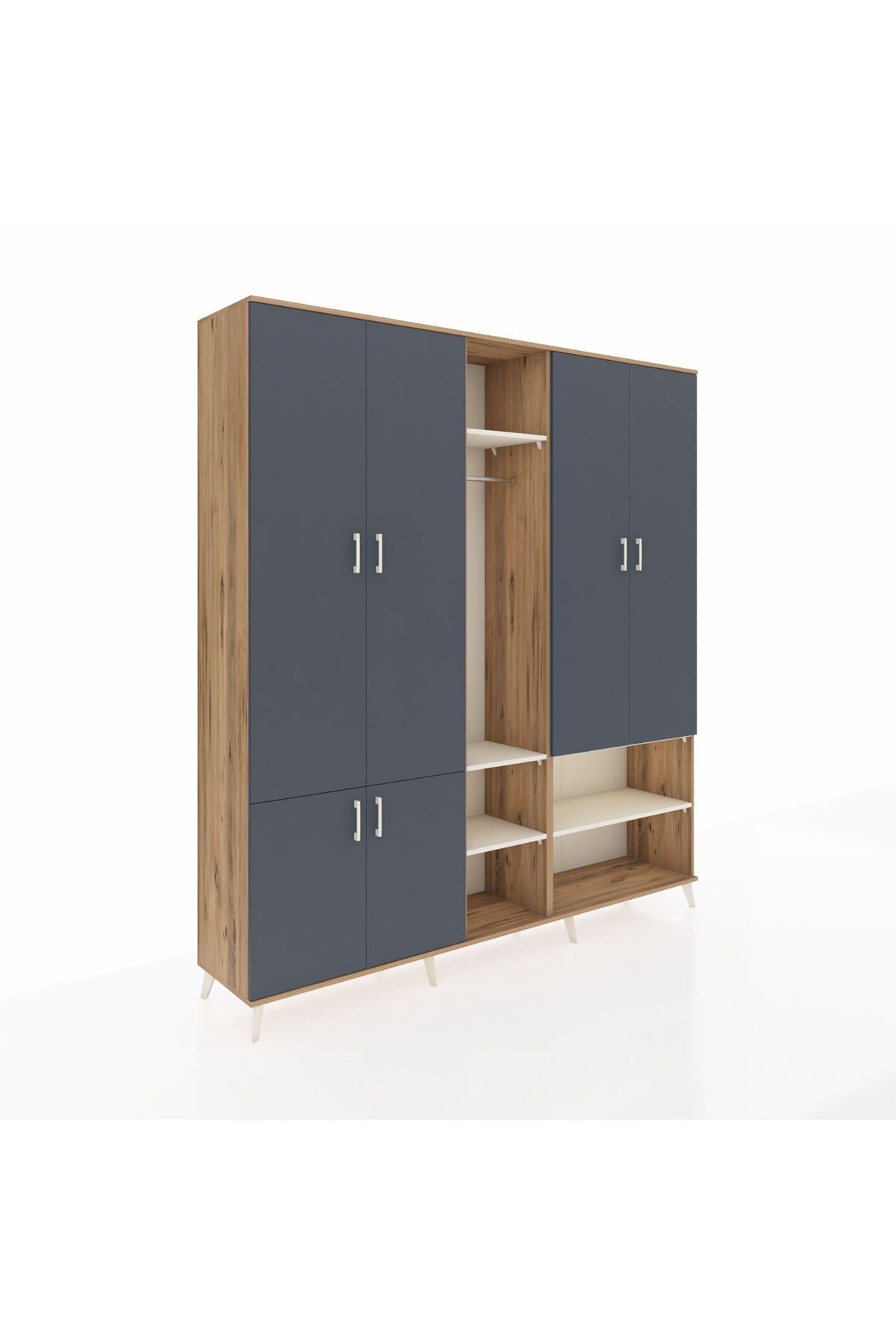 Hyperion Dolap 15 Raflı 5 Kapaklı Tek Askılı 220x44x243 - S553M021V25B