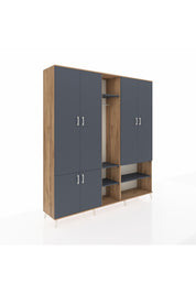 Hyperion Dolap 15 Raflı 5 Kapaklı Tek Askılı 220x44x243 - S553M021V26B