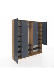 Hyperion Dolap 15 Raflı 5 Kapaklı Tek Askılı 220x44x243 - S553M021V26B