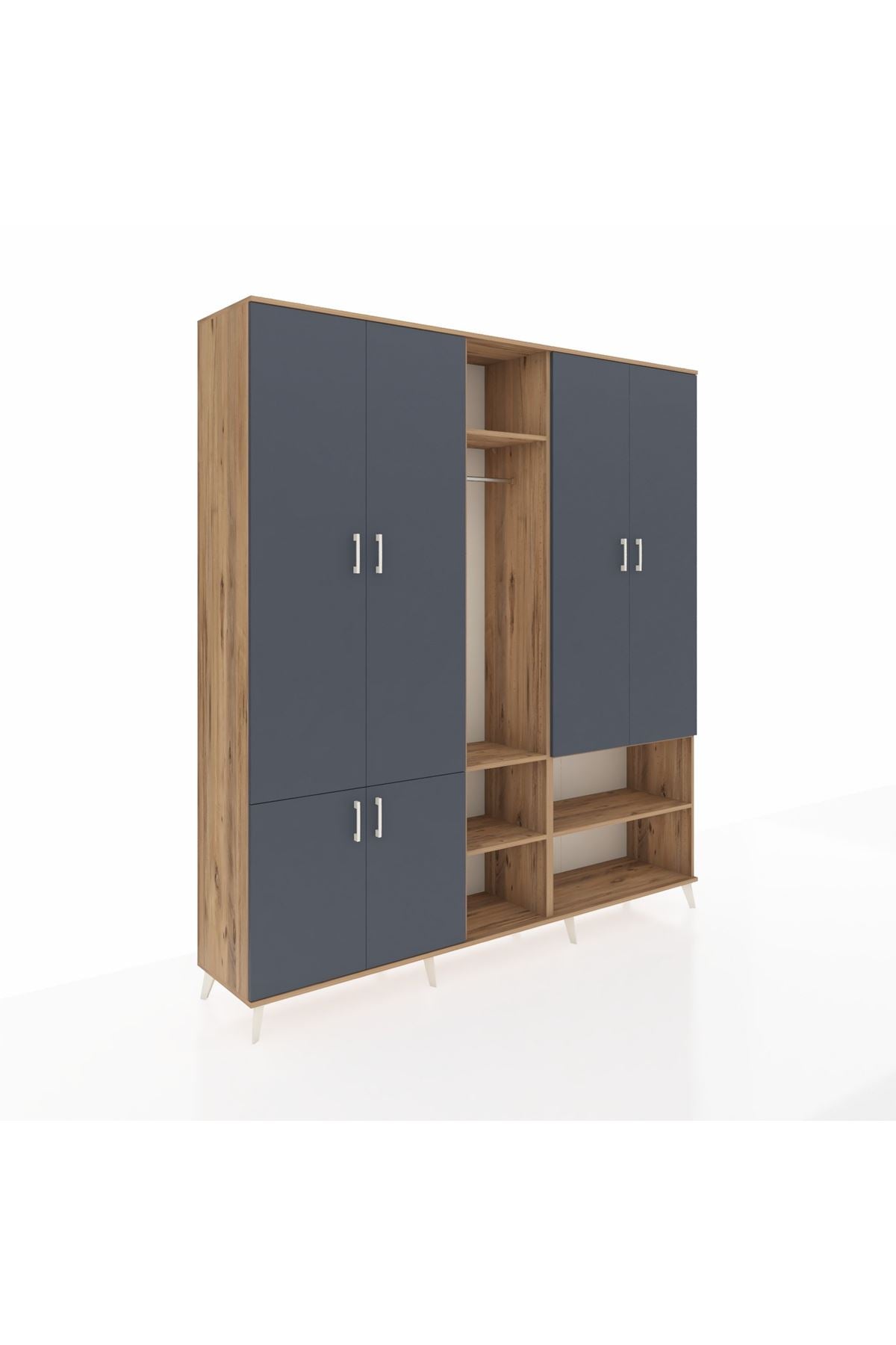 Hyperion Dolap 15 Raflı 5 Kapaklı Tek Askılı 220x44x243 - S553M021V27B