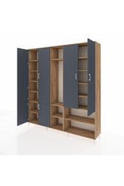 Hyperion Dolap 15 Raflı 5 Kapaklı Tek Askılı 220x44x243 - S553M021V27B