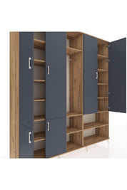 Hyperion Dolap 15 Raflı 5 Kapaklı Tek Askılı 220x44x243 - S553M021V27B