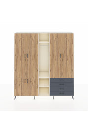 Hyperion Dolap 14 Raflı 4 Çekmeceli Tek Askılı 220x44x243 - S553M022V02B