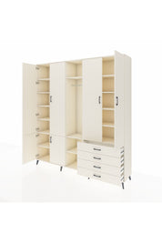 Hyperion Dolap 14 Raflı 4 Çekmeceli Tek Askılı 220x44x243 - S553M022V04B