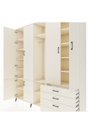 Hyperion Dolap 14 Raflı 4 Çekmeceli Tek Askılı 220x44x243 - S553M022V04B