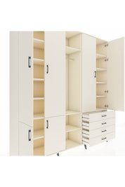 Hyperion Dolap 14 Raflı 4 Çekmeceli Tek Askılı 220x44x243 - S553M022V04B