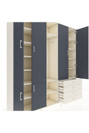 Hyperion Dolap 14 Raflı 4 Çekmeceli Tek Askılı 220x44x243 - S553M022V07B