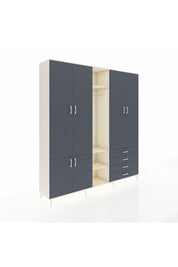 Hyperion Dolap 14 Raflı 4 Çekmeceli Tek Askılı 220x44x243 - S553M022V08B