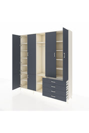 Hyperion Dolap 14 Raflı 4 Çekmeceli Tek Askılı 220x44x243 - S553M022V08B