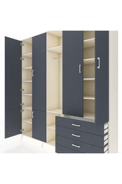 Hyperion Dolap 14 Raflı 4 Çekmeceli Tek Askılı 220x44x243 - S553M022V08B