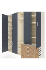 Hyperion Dolap 14 Raflı 4 Çekmeceli Tek Askılı 220x44x243 - S553M022V09B