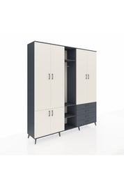 Hyperion Dolap 14 Raflı 4 Çekmeceli Tek Askılı 220x44x243 - S553M022V14B