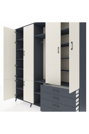 Hyperion Dolap 14 Raflı 4 Çekmeceli Tek Askılı 220x44x243 - S553M022V14B