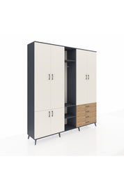 Hyperion Dolap 14 Raflı 4 Çekmeceli Tek Askılı 220x44x243 - S553M022V15B