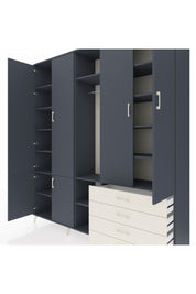 Hyperion Dolap 14 Raflı 4 Çekmeceli Tek Askılı 220x44x243 - S553M022V16B