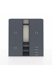 Hyperion Dolap 14 Raflı 4 Çekmeceli Tek Askılı 220x44x243 - S553M022V17B