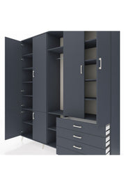 Hyperion Dolap 14 Raflı 4 Çekmeceli Tek Askılı 220x44x243 - S553M022V17B