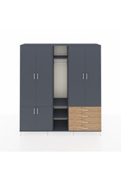 Hyperion Dolap 14 Raflı 4 Çekmeceli Tek Askılı 220x44x243 - S553M022V18B