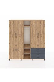 Hyperion Dolap 14 Raflı 4 Çekmeceli Tek Askılı 220x44x243 - S553M022V20B