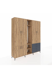 Hyperion Dolap 14 Raflı 4 Çekmeceli Tek Askılı 220x44x243 - S553M022V20B