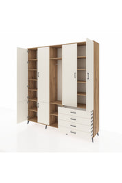 Hyperion Dolap 14 Raflı 4 Çekmeceli Tek Askılı 220x44x243 - S553M022V22B