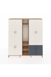 Hyperion Dolap 14 Raflı 4 Çekmeceli Tek Askılı 220x44x243 - S553M022V23B