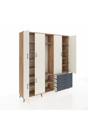 Hyperion Dolap 14 Raflı 4 Çekmeceli Tek Askılı 220x44x243 - S553M022V23B