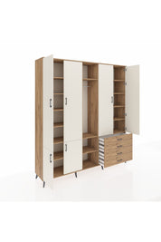 Hyperion Dolap 14 Raflı 4 Çekmeceli Tek Askılı 220x44x243 - S553M022V24B