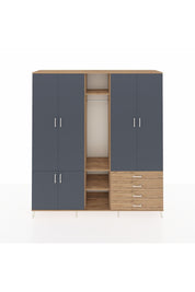 Hyperion Dolap 14 Raflı 4 Çekmeceli Tek Askılı 220x44x243 - S553M022V27B