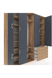 Hyperion Dolap 14 Raflı 4 Çekmeceli Tek Askılı 220x44x243 - S553M022V27B