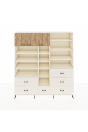 Hyperion Dolap 17 Raflı 6 Çekmeceli 3 Kapaklı 220x44x243 Aytaşı-Çam/Aytaşı